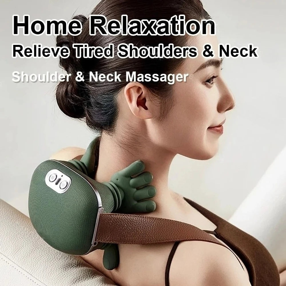 Shiatsu Neck & Shoulder Massager with Heat – Deep Tissue Relief
