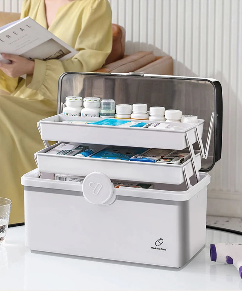 3 layer home medicine box