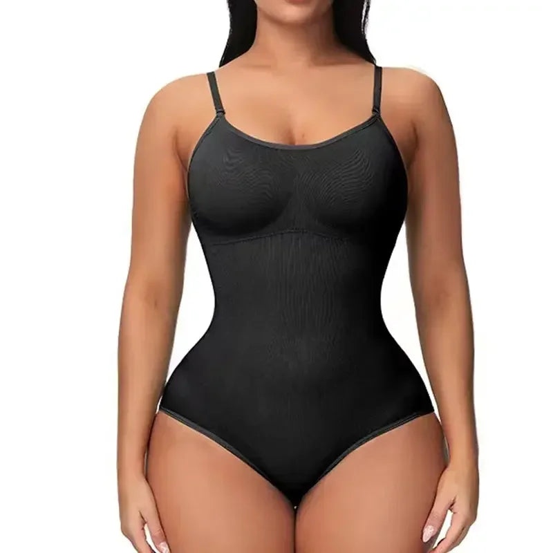 Solid Seamless Shaping Shapewear Bodysuit, Tummy Control Butt Lifting Slimmer Body Shaper, Women's Underwear & Shapewear