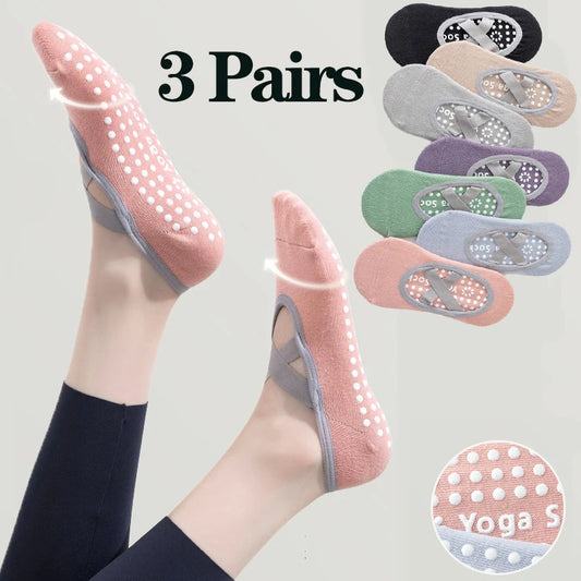 1/ 3Pair Professional Women Yoga Sport Socks