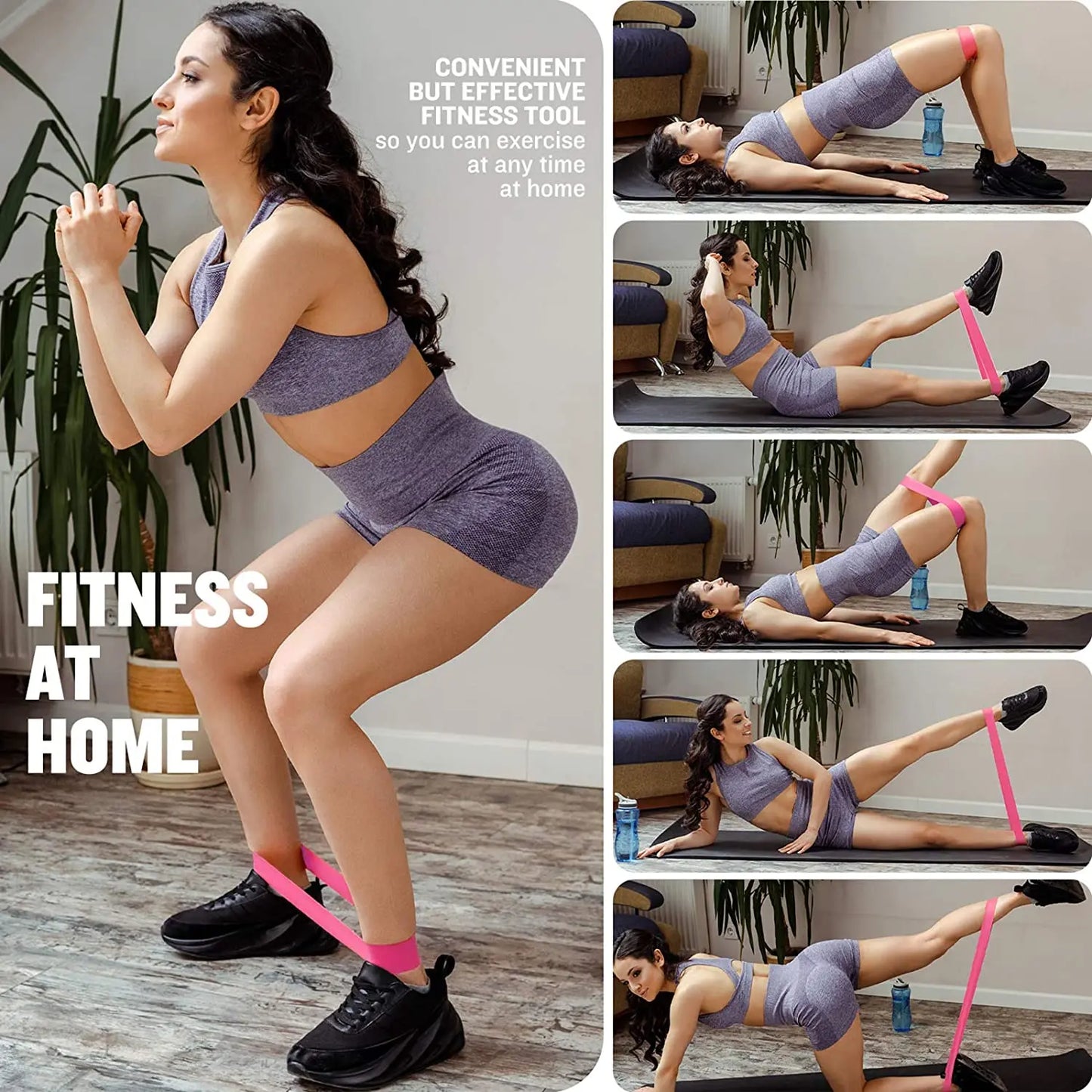 Portable Fitness Rubber Resistance Bands