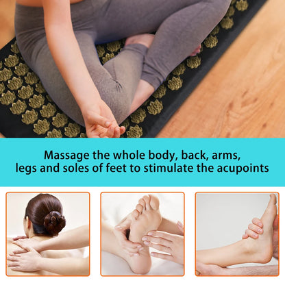 Kuznetsov's Applicator, Acupressure Yoga Mat AND Pillow Neck Fitness Pad