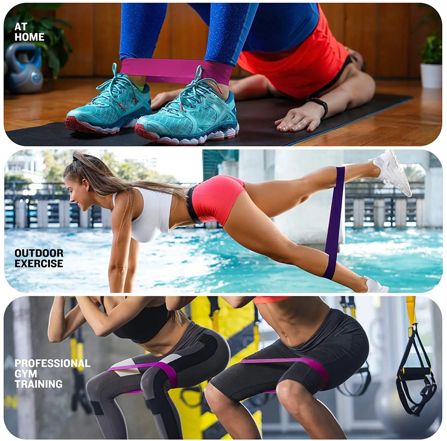Portable Fitness Rubber Resistance Bands
