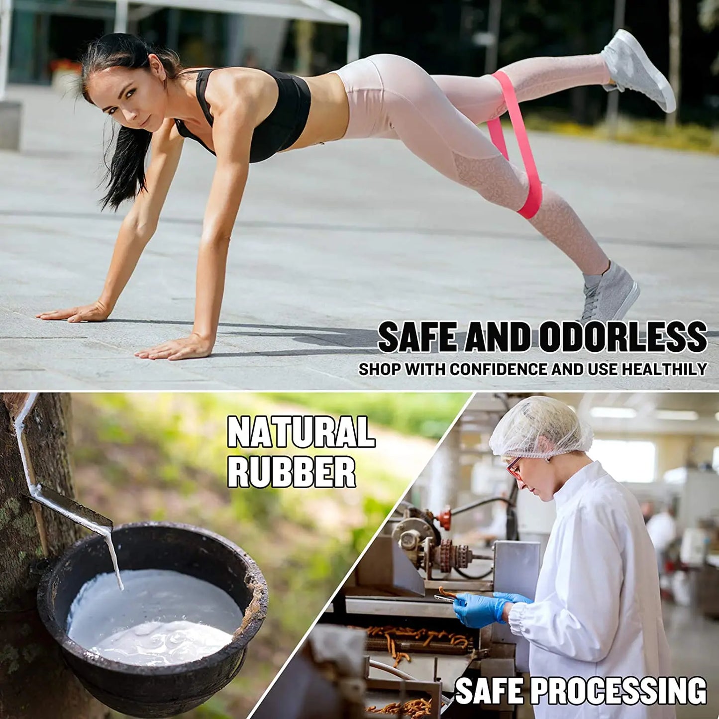 Portable Fitness Rubber Resistance Bands