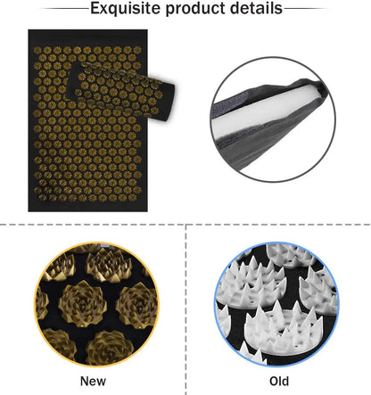 Kuznetsov's Applicator, Acupressure Yoga Mat AND Pillow Neck Fitness Pad