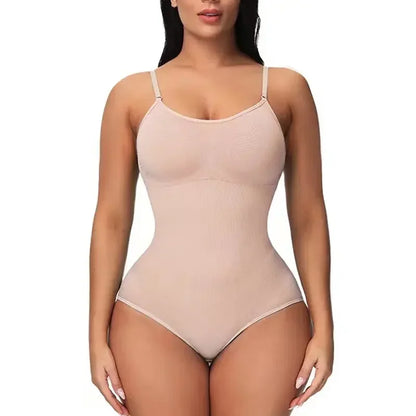 Solid Seamless Shaping Shapewear Bodysuit, Tummy Control Butt Lifting Slimmer Body Shaper, Women's Underwear & Shapewear
