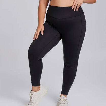 Plus Size Yoga Outfit – Sports Bra & Leggings Set