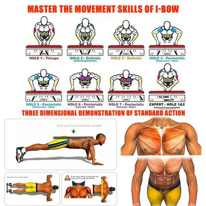 Portable multifunctional push up board set