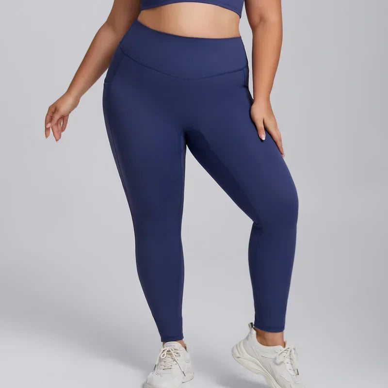 Plus Size Yoga Outfit – Sports Bra & Leggings Set