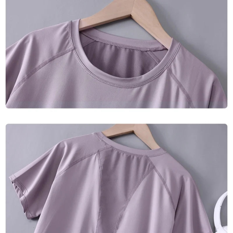 DRUR Yoga Tops Sportswear Woman Gym Shirts