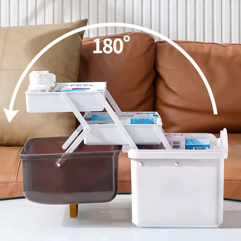 3 layer home medicine box