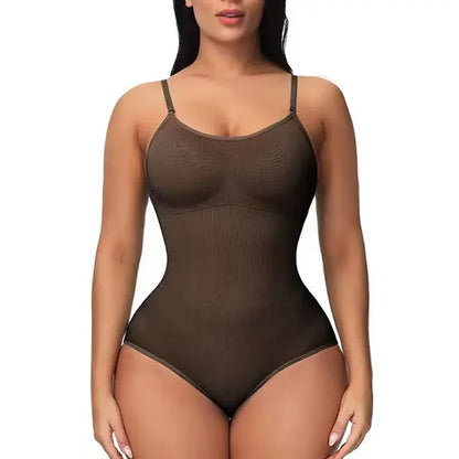Solid Seamless Shaping Shapewear Bodysuit, Tummy Control Butt Lifting Slimmer Body Shaper, Women's Underwear & Shapewear
