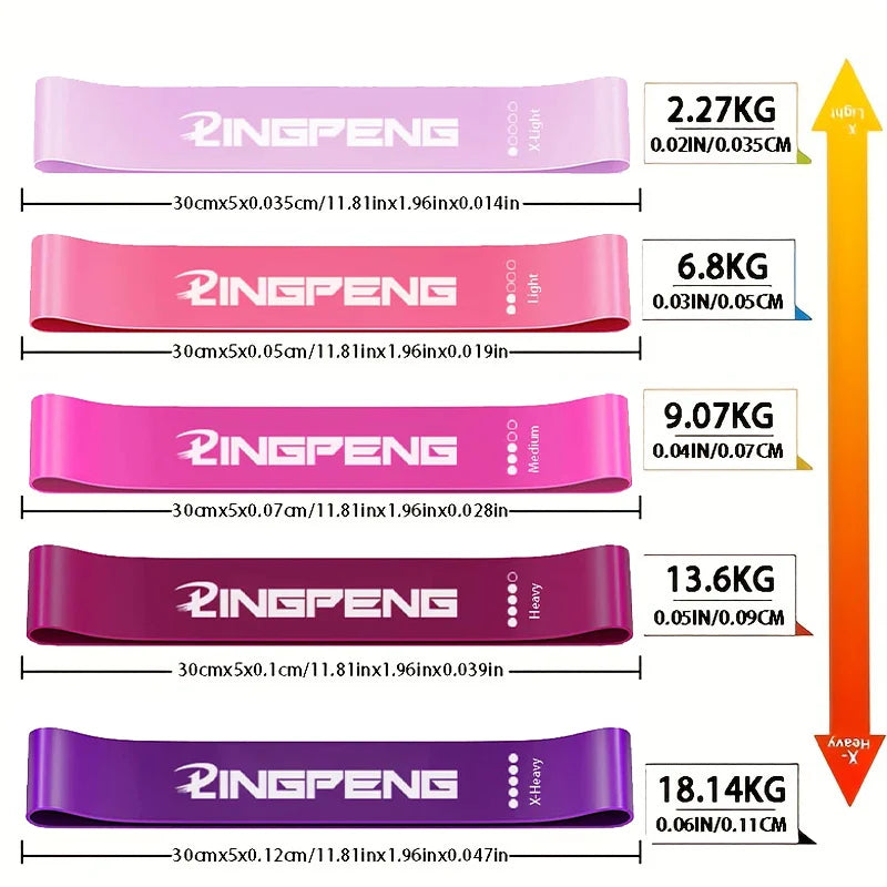 Portable Fitness Rubber Resistance Bands