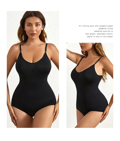 Solid Seamless Shaping Shapewear Bodysuit, Tummy Control Butt Lifting Slimmer Body Shaper, Women's Underwear & Shapewear
