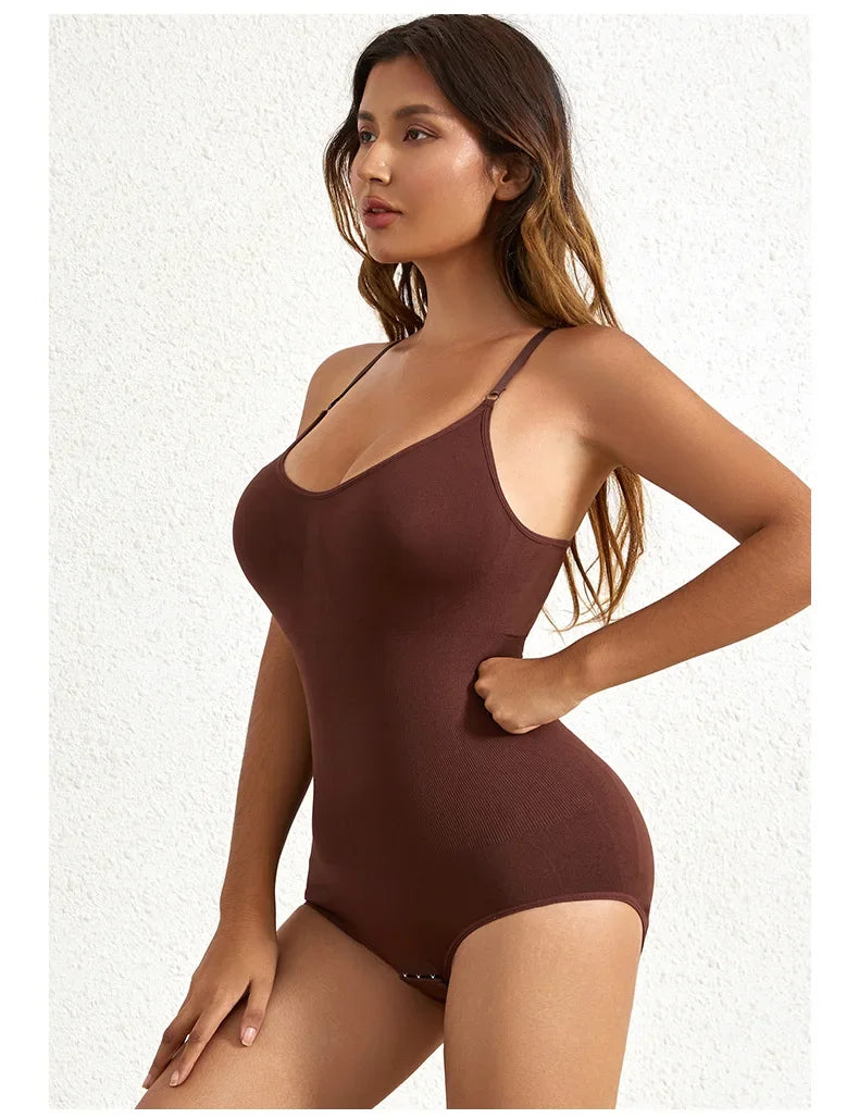 Solid Seamless Shaping Shapewear Bodysuit, Tummy Control Butt Lifting Slimmer Body Shaper, Women's Underwear & Shapewear