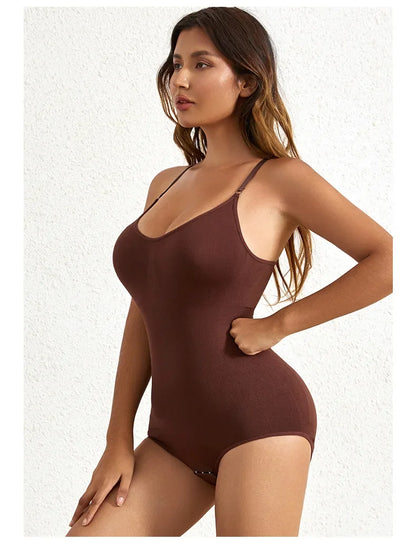Solid Seamless Shaping Shapewear Bodysuit, Tummy Control Butt Lifting Slimmer Body Shaper, Women's Underwear & Shapewear