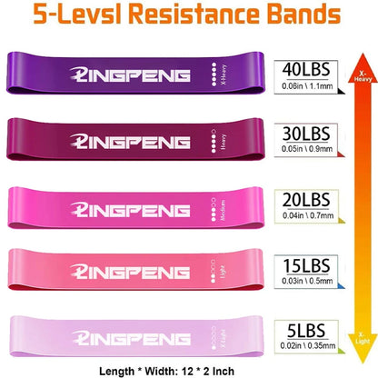 Portable Fitness Rubber Resistance Bands