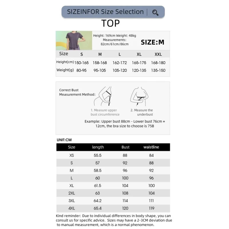 DRUR Yoga Tops Sportswear Woman Gym Shirts