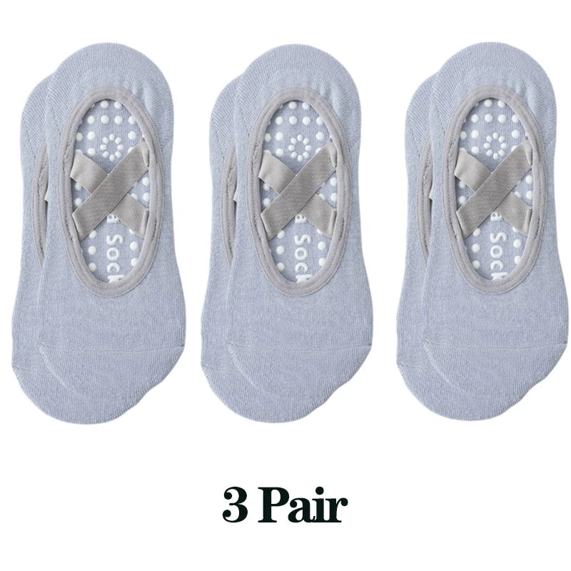 1/ 3Pair Professional Women Yoga Sport Socks