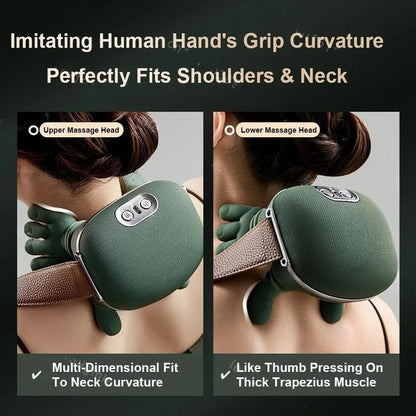 ﻿Shiatsu Neck & Shoulder Massager with Heat – Deep Tissue Relief