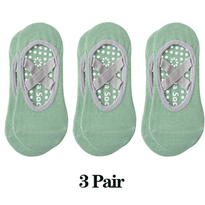 1/ 3Pair Professional Women Yoga Sport Socks