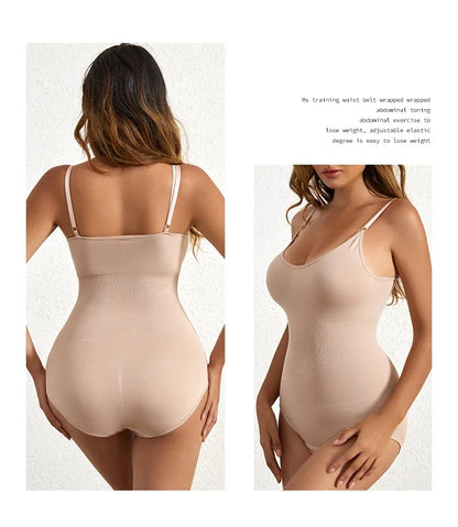 Solid Seamless Shaping Shapewear Bodysuit, Tummy Control Butt Lifting Slimmer Body Shaper, Women's Underwear & Shapewear
