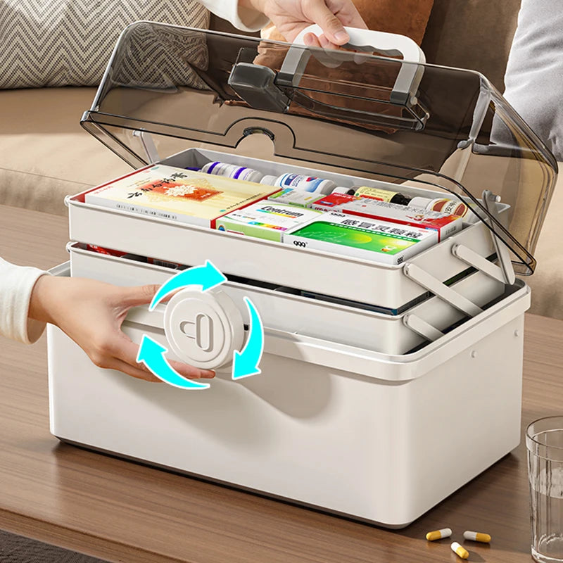 3 layer home medicine box