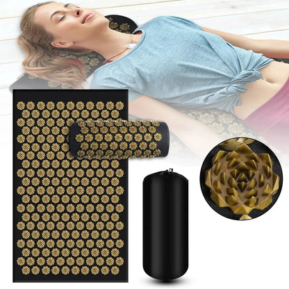 Kuznetsov's Applicator, Acupressure Yoga Mat AND Pillow Neck Fitness Pad
