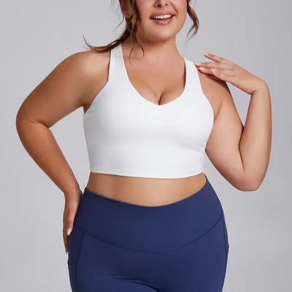 Plus Size Yoga Outfit – Sports Bra & Leggings Set